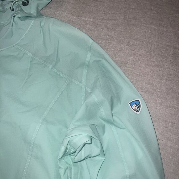 Kuhl Projekt Women’s Jetstream Rain Hoody Jacket Honeydew Mint Green Size Medium - Picture 4 of 10